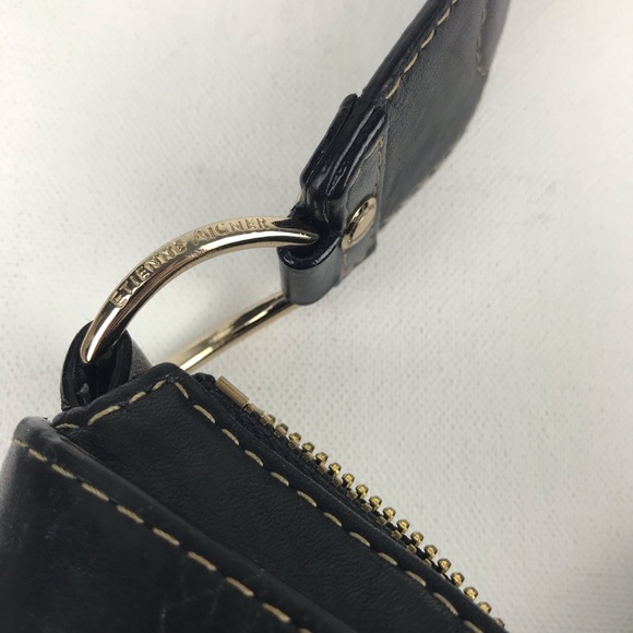 Etienne Aigner Black Leather Sholder Bag - Picture 7 of 10